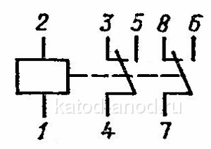 Принципиальная электрическая схема реле РЭС-9
